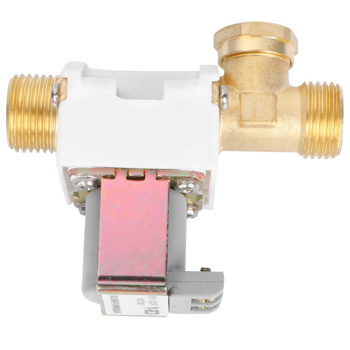 VILLCASE 1/2 Inch 12V Electric Solenoid, Durable Electric Water Solenoid Valve Brass Solenoid Valve for Solar Energy Water Gardening Air