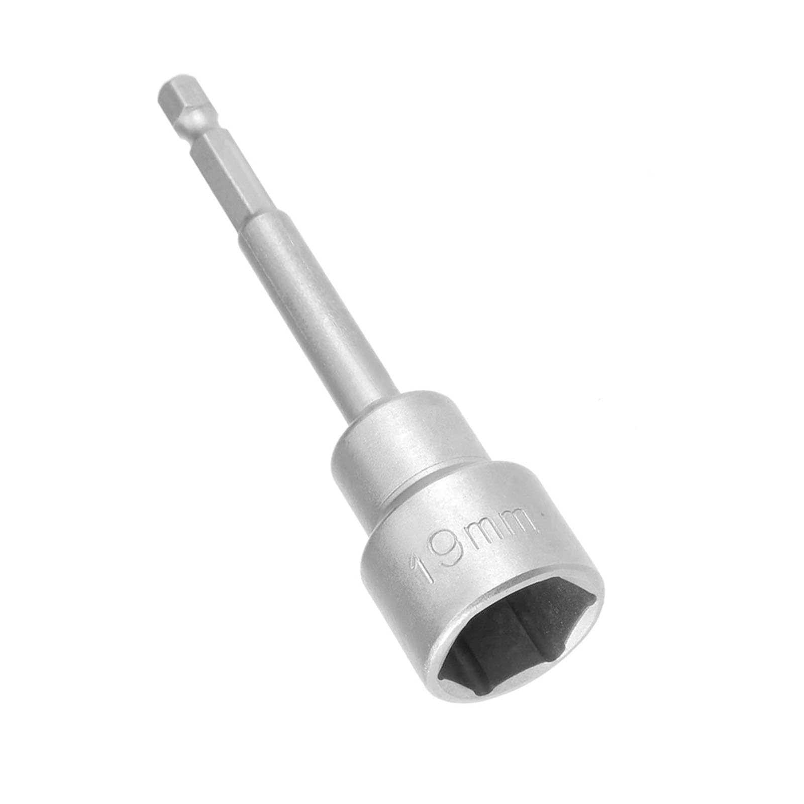 TOP-VIGOR 19mm Nut Setter Driver Drill Bit Set, 1/4 inch Hex Shank Quick Change, 100mm Length Metric Nut Driver Set for Woodworking, Auto Repairing, Machine Maintenance, Furnitures