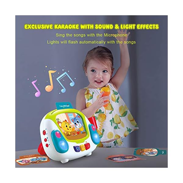 VATOS-Music-Toys-for-Kids-Baby-Musical-Toy-Karaoke-Music-Player-with-Singing-Recoding-Voice-Changing-Function-Early-Learning-Development-Einstein-Toy-for-Toddlers-Gift-for-Girls-2-Year-Old VATOS Music Toys for Kids, Baby Musical Toy Karaoke Music Player with Singing Recoding & Voice Changing Function Early…