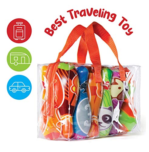image for Play22 Kids Bowling Set with Carrying Bag - Colorful 12 Piece Toy Bowl