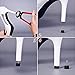 6Pairs(Each 2Pairs for 8mm/9mm/10mm) Beige U Shaped Heel Cap Cover Shoe Replacement Heels Tips High Heel Cap Protectors Non-Slip Durable Reduce Noise