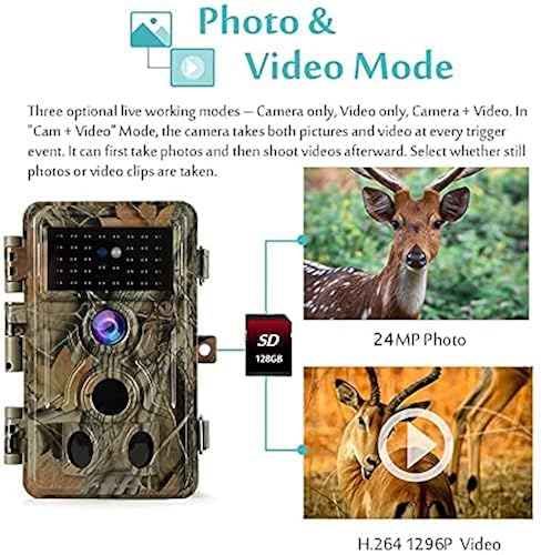 BLAZEVIDEO 4-Pack 32MP1296P Game Trail Cameras for Outdoor Deer