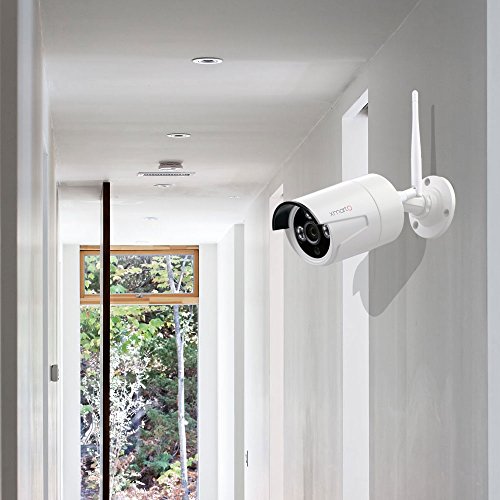 [Audio Video & 960p 4mm] xmartO WB1324 960p HD 1.3 Megapixel IP Network Wireless Security Camera Weatherproof Outdoor with 80ft IR Night Vision (White) - Thumbnail 2