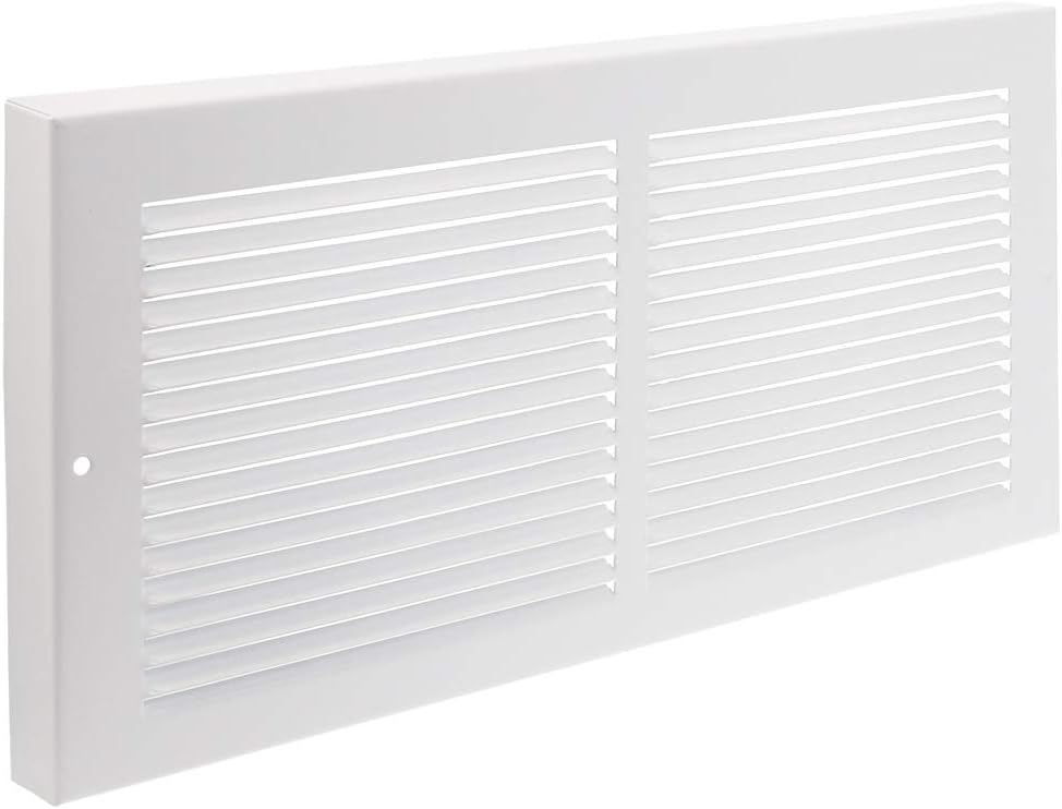 Registers, Grilles & Vents - Imperial RG0033 Louvered Steel Painted Baseboard Return Air Grille, 14 x 6-Inch, White, 1-Pack