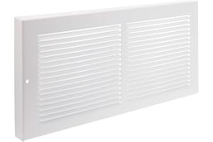 Imperial RG0033 Louvered Steel Painted Baseboard Return Air Grille, 14 x 6-Inch, White, 1-Pack