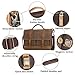 Mens Messenger Bag, Tocode 15.6 inch Vintage Canvas Leather Business Briefcase Large Satchel Shoulder Bags, Water Resistant School College Computer Laptop Bag (Brown)