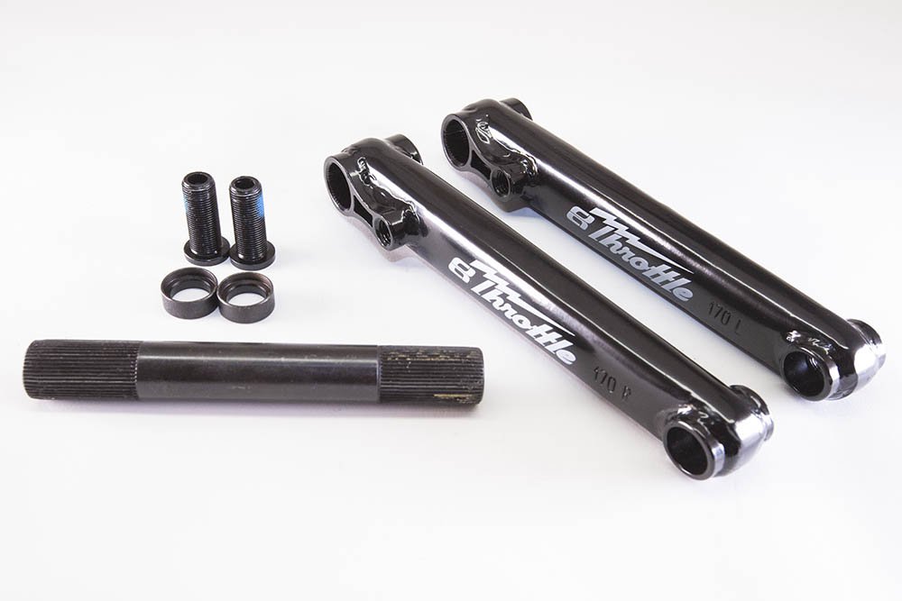 Eastern Bikes Throttle Series 100% Chromoly 48 Spline BMX Cranks (170mm, Gloss Black)