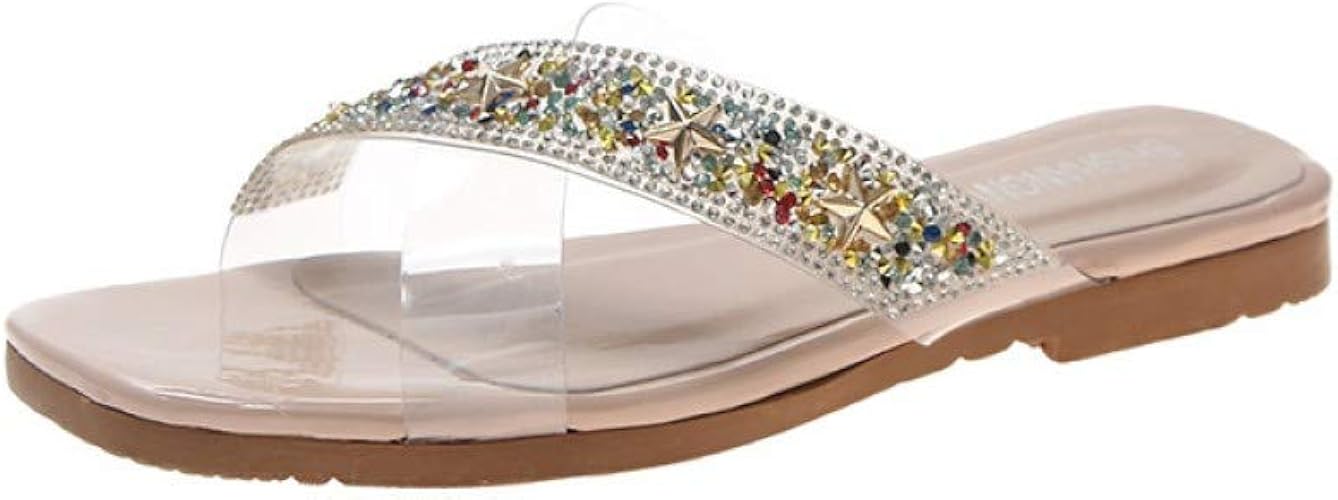 Amazon Yikaifei サンダル レディース フラットサンダル ビーチサンダル 夏 ラインス スリッパ フ ァッショ オフィスサンダル コンフォート ルームシューズ 歩きやすい カジュアル シューズ バッグ