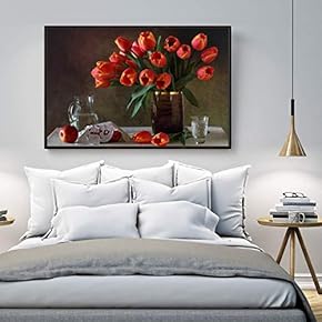 Floating Framed Canvas Wall Art for Living Room, Bedroom Still Life Canvas Prints for Home Decoration Ready to Hang - 16x24 inches