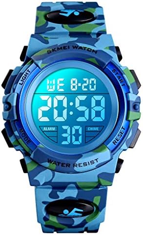 Kids Digital Watch Outdoor Sports 50M Waterproof Electronic Watches Alarm Clock 12/24 H Stopwatch Calendar Boy Girl Wristwatch