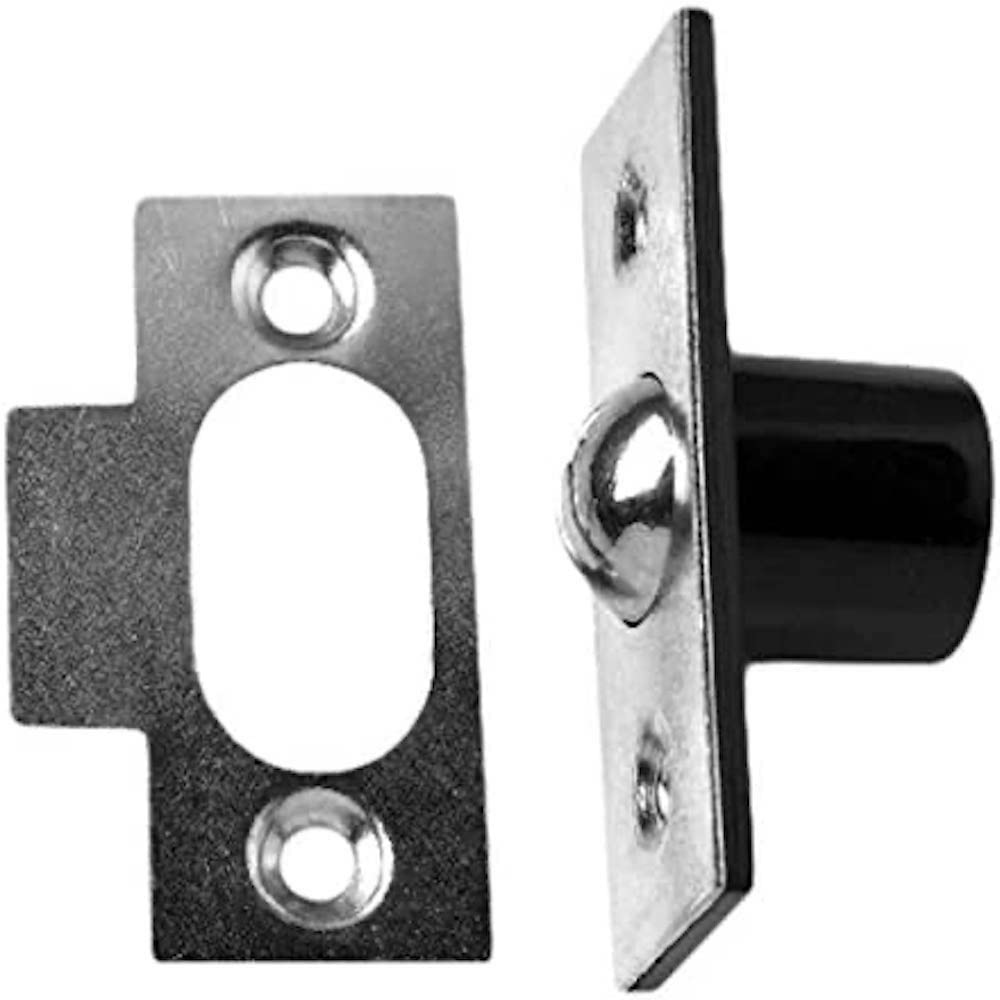 Merriway BH04579 Nickel Plated Bales Cupboard Cabinet Door Catch with Fixings, 13 mm, 1/2 inch