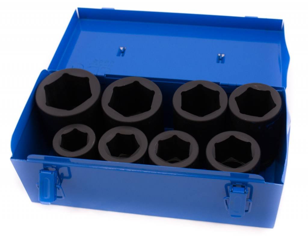 BGS 5500 | Impact Socket Set, Hexagon, deep | 25 mm (1") Drive | 27 - 50 mm | 8 pcs.