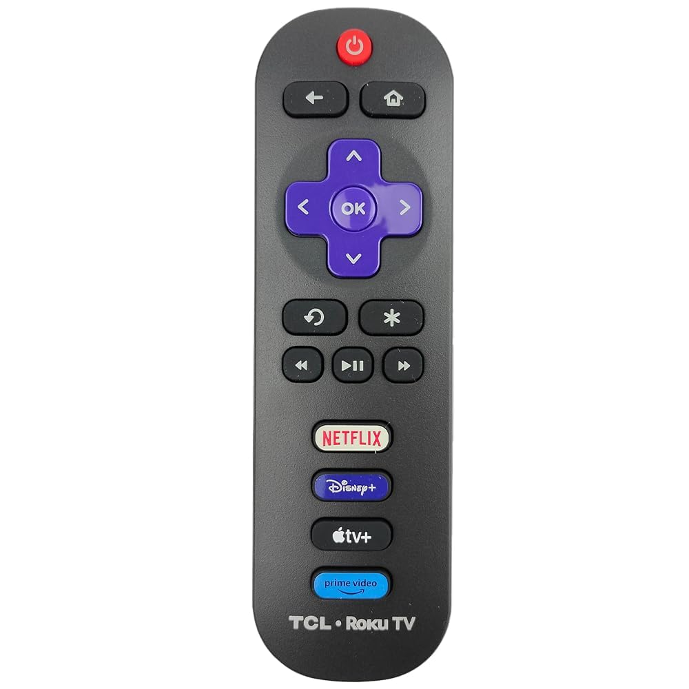 Photo 1 of Ceybo Original OEM Replacement Remote for TCL Roku Smart TV with Netflix, Disney+, Apple TV, and Prime Video Shortcut Keys