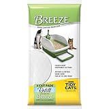 Purina Tidy Cats Breeze Litter System Unscented Cat Pad Refill, 4 Count Pouch, Pack of 10 (Misc.)