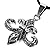 Modern Fantasy European And American Fashion Flower With Rhinestone Stainless Steel Pendant Necklace