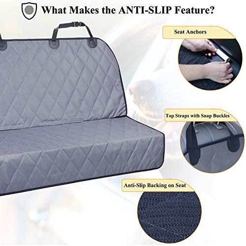 VIVAGLORY Dog Seat Cover, NoSkirt Design, Quilted & Durable 600 D