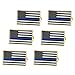 QUSTSELL American Flag Pin Thin Blue Line Police Lapel Pin Pack of 6
