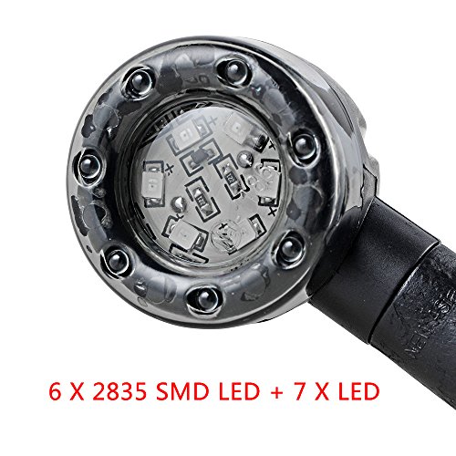 image for Anzio 4X Universal Motorcycle Integrated Red Amber LED Turn Signal Run