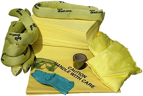 Yellowshield Spill Kit Refill 125 Litre Chemical Wheelie Bin Absorbent Contents