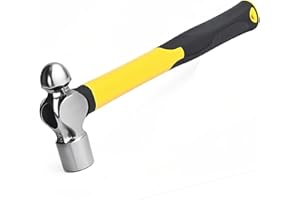 BJDSI 8oz Ball Peen Hammer,Reinforce,Polished,Shock-Proof Plastic Handle.