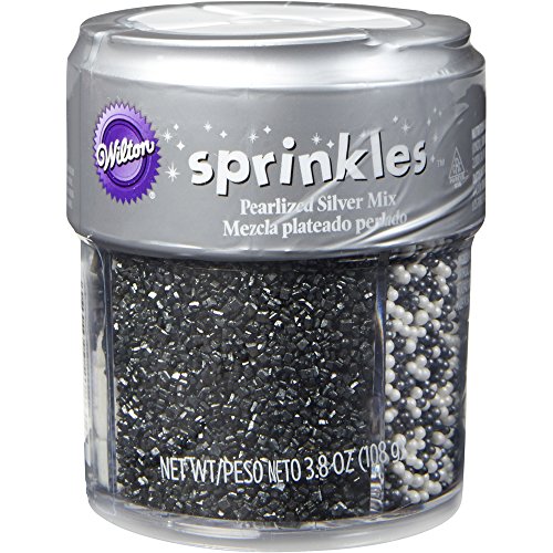 Wilton 710-1261 silver pearlized sprinkles mix