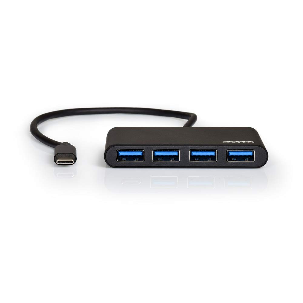 Port Designs Type C Hub with 4 USB 3.0 Ports for High-Speed Data Transfer - Silver