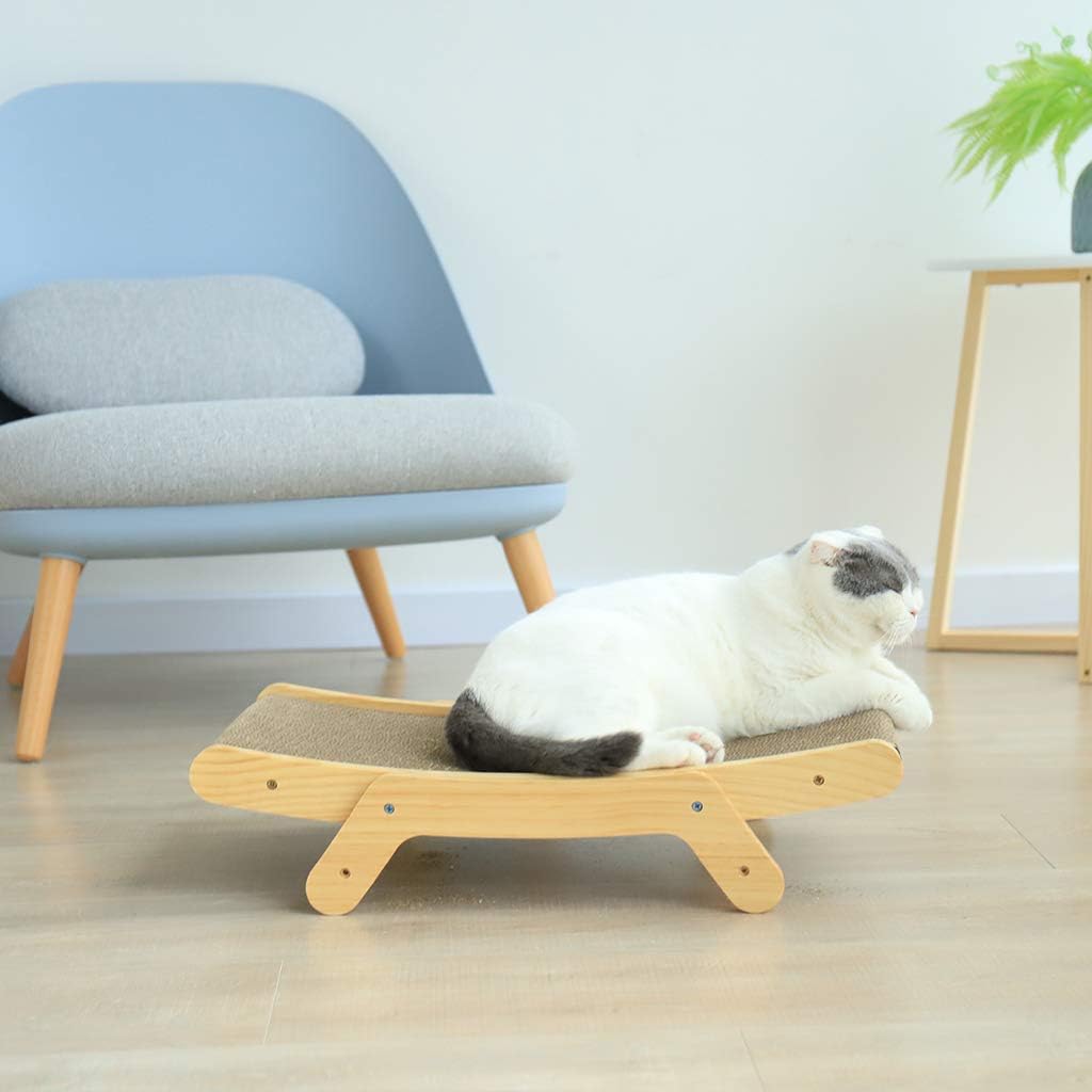 ZAMATE Cat Scratcher, Corrugated Pet Scratcher Cardboard, Durable Cat Bed, Reusable Cat Scratching Pad Lounge for Furniture Protector, Cat Toy : Pet Supplies