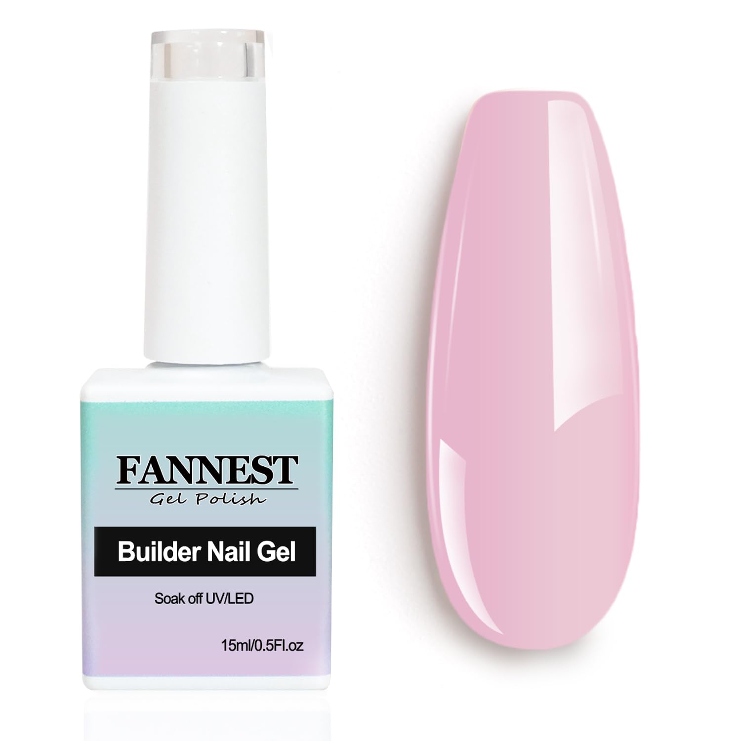 Photo 1 of **2pack**FANNEST Builder Gel For Nails, Pink Hema Free 15ml Builder Gel in Bottle, 15ml Manicure DIY Home Gift for Women