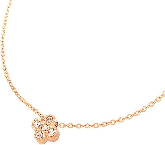 Amazon ジュエリーショップエム パヴェプチフラワー1連ネックレス ニッケルフリー N0053 ピンクゴールド ネックレス 通販