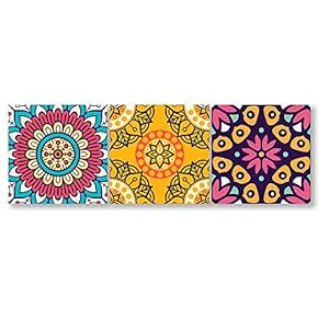 3 Piece Canvas Wall Art-National Pattern-Canvas Prints Home Artwork Decoration for Living Room,Bedroom - 12"x12"x3 Panels