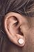 Tiny Round Dot Disc Stud Earrings in 925 Sterling Silver, Gold Vermeil, or Rose Gold Vermeil | Dainty Minimalist Earrings for Women (Sterling Silver, 8mm)
