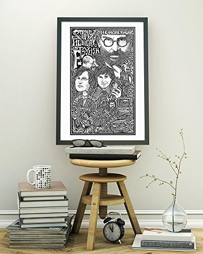 Steve Jobs Apple Computer - Inspired Letterpress Art Print Poster -Detailed Pen and Ink Original Hand Drawing 11"x17"