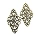 40pcs Craft Supplies Mixed Flower Scroll Links Lozenge Rhombus Wrap Connectors Charms Pendants for Crafting, Jewelry Findings Making Accessory for DIY Necklace Bracelet (M058)