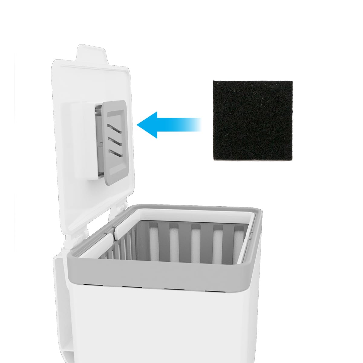 Glad Charcoal Filters for Compost Bins, Odor Absorbing Carbon Replacement Pads for Kitchen Waste, 2 Year Supply, 2.56-inch Squares, 12 Count