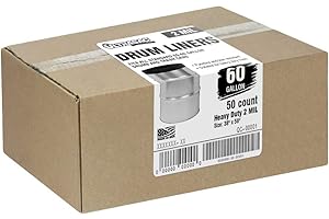 Ultrasac - Heavy Duty Drum Liner, 55-60 Gallon, 2 Mil, 38"x58", Black, 50 Count/w Ties