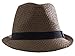 Simplicity Men / Women Summer Short Brim Straw Fedora