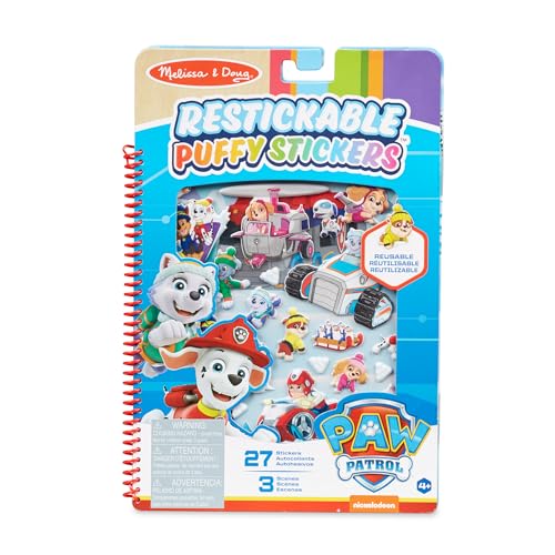 Melissa & Doug PAW Patrol Restickable Puffy Stickers - Jakes Mountain, Multicolor, 33257