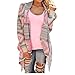 Little Hand Womens Knit Cardigan Sweater Jacket Open Front Drape Boyfriend Cape Cloak Poncho Outwear Cover up Pink