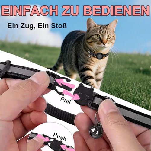 Collier GPS Chat Enregistrement des Trajets sur 7 Jours Collier GPS pour Chien Compatible avec iOS et Android GP S Chien Suivi en Temps RéEl GP S Tracker Traceur pour Animaux éTanche IP67 - Noir Puro