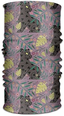 Ewfweef Black Panther Cub Headwear Wide Headbands Elastic Scarf Head Wrap Mask Neck Warmer For Men Women