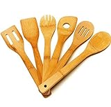B-sea Bamboo Cooking Utensils - 6 Set of Bamboo Kitchen Tools!