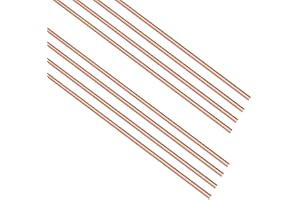 DIYDIYSHOP 13" Length Pure Copper Round Rod 2.0 mm Dia,12 Gauge Bare Copper Cu Metal Rod for Metal Craft Hobbies(8 Pcs)