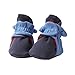 Zutano Unisex Baby Cotton Color Block Bootie,3M (0-3 Months),Navy/Periwinkle/Red
