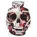 HSRKB Unisex 3D Print Long Sleeve Hoodie Lightweight Skull Pockets Sweatshirts