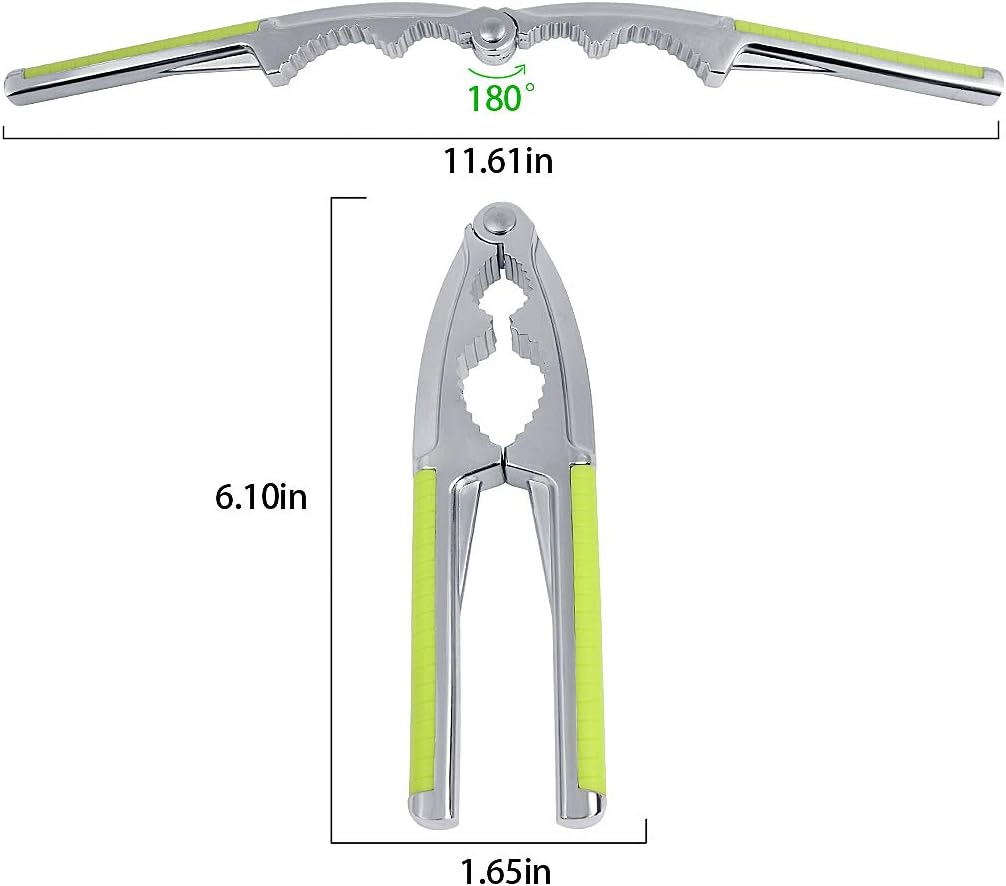 Nutcracker with Non-Slip Handle, Stainless Steel Nut Crackers Tool for Nuts Walnut Hazelnut Almonds Pecan Opener - Image 3