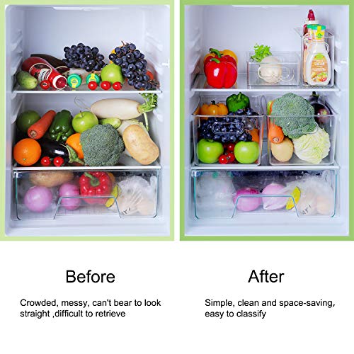 Plastic-Refrigerator-Organizer-Bins-4-Piece-Fridge-Organizers-and-Storage-Clear-Bin-with-Handle-for-Kitchen-Pantry-Premium-BPA-Free-Freezer-Organizer-Bins