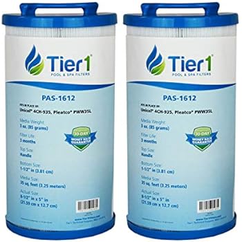Tier1 35 Waterway 817-4035, Teleweir 35 SF, Pleatco PWW35L, Unicel 4CH-935 Comparable Replacement Filter Cartridge (2-Pack)