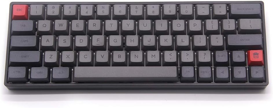 MIHIYIRY SK64 Keys Mechanical Keyboard with RGB Backlight Wired 60% TKL NKRO Gateron Optical Hot-Swappable PBT Keyboard Cap Gaming Keyboard (Gateron Optical Brown Switch, Gray)