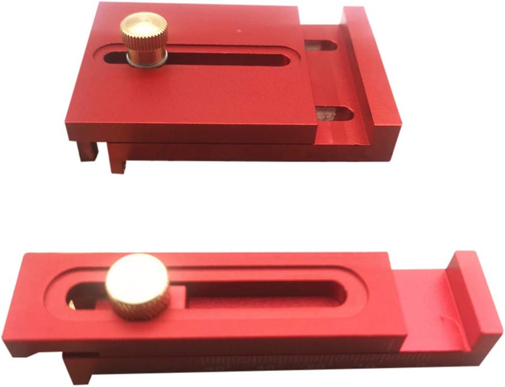 2Pc Woodworking Tool Clearance Gauge Huitrady Woodworking Ruler, Wood Tenon Ruler, Depth Measuring Ruler Sawtooth Ruler, Father's Day Gift (C, Red)