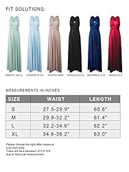 PERSUN Women's Light Blue Convertible Maxi Dress
